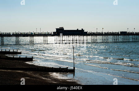 Worthing West Sussex UK - Worthing Beach et de la jetée Banque D'Images