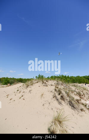 Paysage de dunes, ou l'Boberger Boberger Duenen, dans le sud-ouest de Hambourg, Allemagne. Banque D'Images