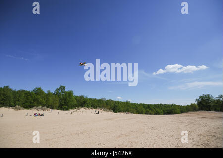 Paysage de dunes, ou l'Boberger Boberger Duenen, dans le sud-ouest de Hambourg, Allemagne. Banque D'Images