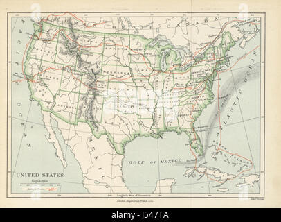 L'image de la page 387 de 'Un combat avec des distances' présente une carte ou une illustration détaillant les relations géographiques et les distances entre diverses régions, y compris les îles Hawaï, le Canada et les Bahamas. Banque D'Images