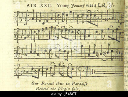 Image prise à partir de la page 39 de "Le Village [Opéra en trois actes, en prose ; avec des chansons] ... Auquel s'ajoute la musick de chaque chanson" Banque D'Images