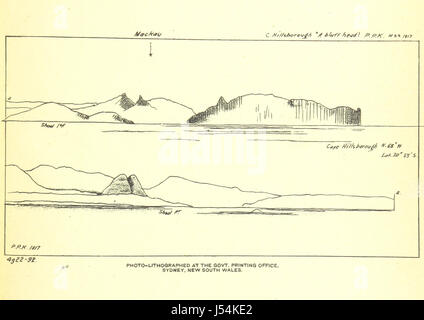 Ce travail analyse le journal de bord du capitaine James Cook de l'Endeavour de H.M.S. en 1770, y compris des extraits, des graphiques et des croquis de son journal. Banque D'Images