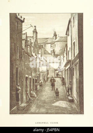 « Views & Reminiscences of Old Greenock » est une collection de perspectives historiques et d'images représentant la ville écossaise de Greenock. Le livre comprend des travaux de typographie de A. Williamson, capturant le passé et l'évolution du townâ€™s. Banque D'Images