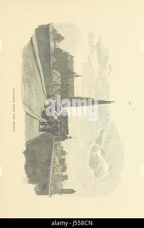 'Le Danube, de la Forêt Noire à la mer Noire' est un livre descriptif ou une carte couvrant le cours du Danube Riverâ€ ™ de son origine dans la Forêt Noire à son embouchure à la mer Noire, mettant en valeur sa géographie et ses monuments culturels. Banque D'Images