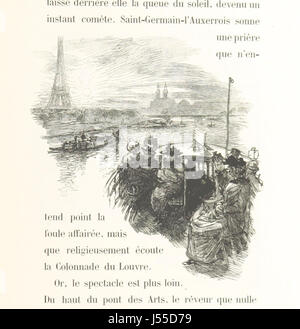 Cette illustration de la page 133 de 'paysages parisiens, heures, et saisons' de A. LeperÃ© capture un paysage parisien, mettant en valeur les saisons changeantes et la beauté de la ville. Banque D'Images