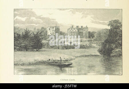 Cette image de « The Pilgrims Way from Winchester to Canterbury » illustre une scène le long de la route historique du pèlerinage, représentant le paysage et le voyage des pèlerins. Banque D'Images