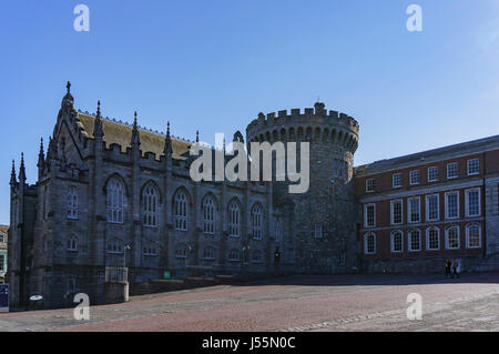 Historique Le Château de Dublin à Dame Street, Dublin, Irlande Banque D'Images