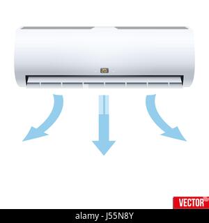 Climatiseur Split système maison Illustration de Vecteur