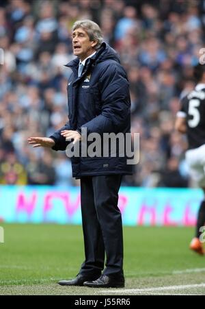 MANUEL PELLEGRINI V Manchester City Manchester Etihad Stadium de Southampton en Angleterre le 05 avril 2014 Banque D'Images