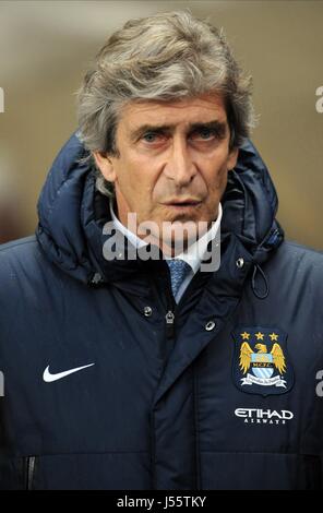 MANUEL PELLEGRINI V MANCHESTER CITY ASTON VILLA ETIHAD STADIUM MANCHESTER EN ANGLETERRE 07 Mai 2014 Banque D'Images