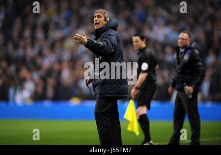 MANUEL PELLEGRINI V MANCHESTER CITY ASTON VILLA ETIHAD STADIUM MANCHESTER EN ANGLETERRE 07 Mai 2014 Banque D'Images