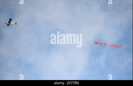 UNITED 20 0 GERRARD LIVERPOOL FC ABO BANNIÈRE V NEWCASTLE UNITE ANFIELD LIVERPOOL ANGLETERRE 11 Mai 2014 Banque D'Images