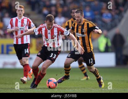 LEE CATTERMOLE & MATTY FRYATT HULL CITY V SUNDERLAND KC Stadium HULL ANGLETERRE 09 Mars 2014 Banque D'Images