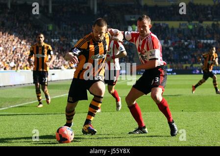 MATTY FRYATT et LEE CATTERMOLE HULL CITY V SUNDERLAND KC Stadium HULL ANGLETERRE 09 Mars 2014 Banque D'Images