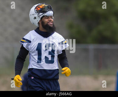 San Diego, USA. 16 mai, 2017. Le Los Angeles Chargers étaient de retour à San Diego mardi pour une séance d'essai à leur Murphy Canyon complexe. Crédit : John Gibbins/San Diego Union-Tribune/ZUMA/Alamy Fil Live News Banque D'Images