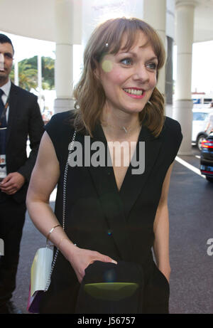 Cannes, France. 16 mai, 2017. Directeur allemand et membre du jury long métrage Maren Ade arrive à Grand Hyatt Cannes Hôtel Martinez pendant le Festival de Cannes 2017 | Conditions de crédit dans le monde entier : dpa/Alamy Live News Banque D'Images