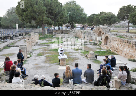 Basilique (Agia Kyriaki Chrysopolitissa), Paphos, Chypre Banque D'Images