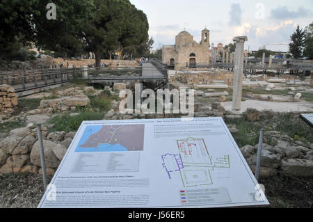 Basilique (Agia Kyriaki Chrysopolitissa), Paphos, Chypre Banque D'Images