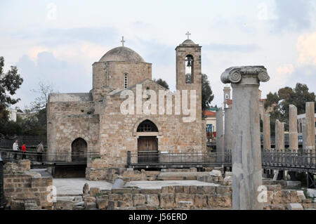 Basilique (Agia Kyriaki Chrysopolitissa), Paphos, Chypre Banque D'Images