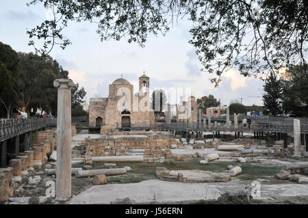 Basilique (Agia Kyriaki Chrysopolitissa), Paphos, Chypre Banque D'Images