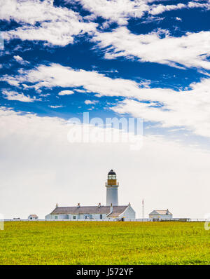 Langness leuchtturm paysage avec ciel dramatique Banque D'Images