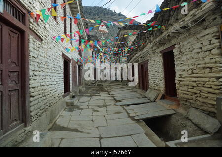 Le village de Marpha à Lower Mustang, Népal Banque D'Images