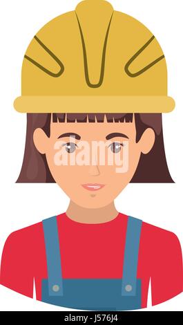 Portrait coloré moitié du corps de femme avec casque Illustration de Vecteur