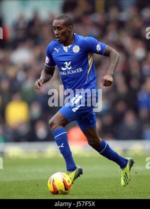 LLOYD DYER Leicester City FC Leicester City FC ELLAND ROAD LEEDS ANGLETERRE 18 Janvier 2014 Banque D'Images