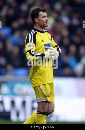 ANDREW LONERGAN BOLTON WANDERERS FC BOLTON WANDERERS FC STADE REEBOK BOLTON ANGLETERRE 25 Janvier 2014 Banque D'Images