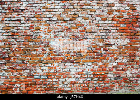 La texture de vieux mur de briques endommagées prêt pour votre architecture design Banque D'Images
