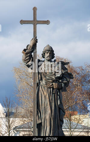 Statue du prince Vladimir le Grand, le fondateur de l'Etat russe, un dixième siècle gouverneur de Kiev qui converti son royaume à Christiany Orthodoxe Banque D'Images