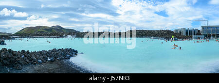 Reykjavik, Islande - Juillet 19, 2015 : le célèbre Blue Lagoon dans Sin of Satan, l'Islande Banque D'Images