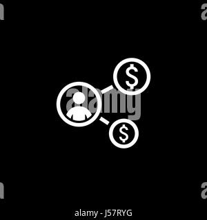 L'icône de retour sur investissement. Concept d'entreprise. Modèle plat. Illustration de Vecteur