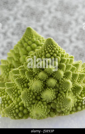 Mini Fleurettes de Romanesco. Banque D'Images