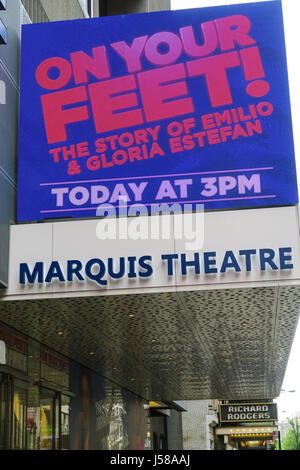 Marquis Theatre à Times Square, New York City, USA Banque D'Images