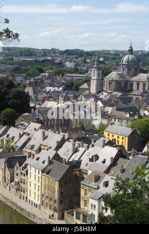 Cathédrale St. vue elle de la citadelle de Namur. Belgique.. Banque D'Images