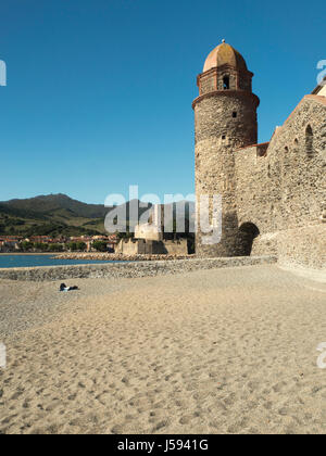 Voir f Collioure, côte de Cantabia, France Banque D'Images