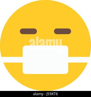 Masque médical wih emoji Illustration de Vecteur