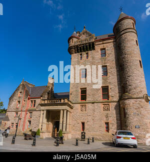 L'Irlande, le 9 mai : Vue extérieure du Château de Belfast le 9 mai 2017 à l'Irlande du Nord Banque D'Images