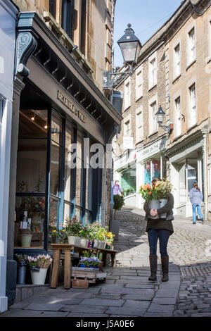 Stock frais livrés à Bramble & Wild floral design sur Catherine Hill à Frome, Somerset, UK Banque D'Images