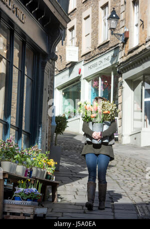 Stock frais livrés à Bramble & Wild floral design sur Catherine Hill à Frome, Somerset, UK Banque D'Images