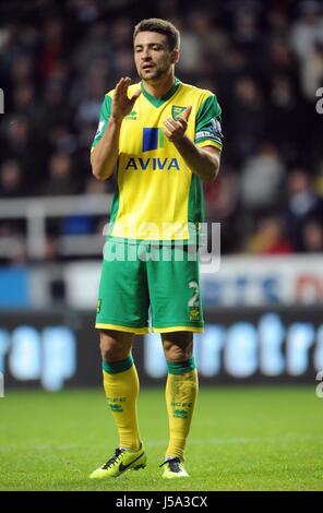 RUSSELL MARTIN Norwich City FC Norwich City FC ST JAMES PARK NEWCASTLE ANGLETERRE 23 Novembre 2013 Banque D'Images