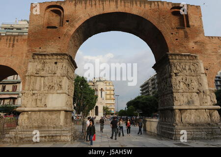 L'Arc de Galère, un site du patrimoine mondial de l'Unesco dans le nord de la ville portuaire grecque de Thessalonique. Banque D'Images