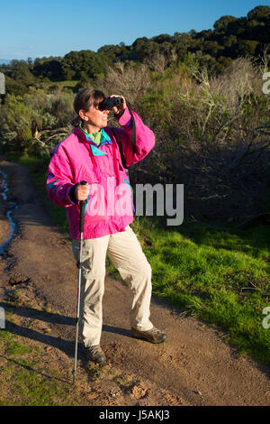 L'observation des oiseaux, de Fort Ord National Monument, Californie Banque D'Images
