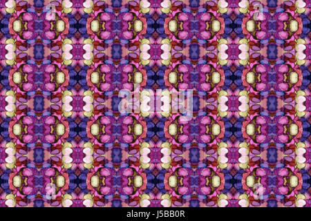 Abstract Pattern transparente dans les tons crème, bleu et violet Banque D'Images