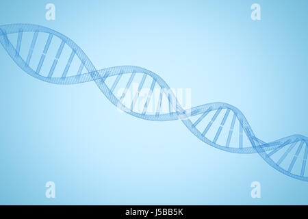 Image 3D de l'ADN contre fond bleu Banque D'Images