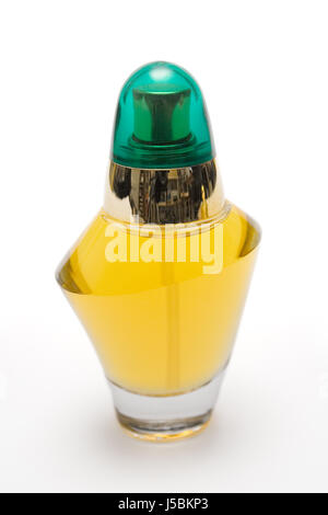Vert liquide de bien-être de race blanche européenne vide bouteille de parfum parfum doux Banque D'Images
