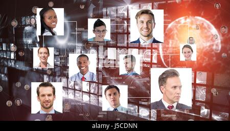 Composite numérique numérique de l'image composite de portraits de vol Banque D'Images