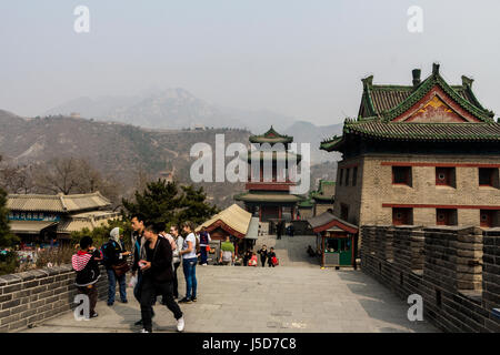 BEIJING, CHINE- vers Mars 2014 :-La Grande muraille s'étend sur plus de 4000km qui sépare la Chine de la Mongolie. Banque D'Images