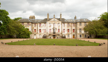 La façade palladienne de Newhailes Hôtel particulier, Mussleburgh Ecosse Banque D'Images